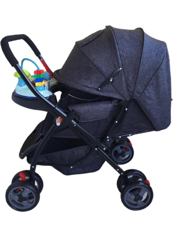 ال سي عربة أطفال قابلة للطي وخفيفة الوزن مع مقعد قابل للتعديل ومظلة شمسية للأطفال حديثي الولادة والأطفال الصغار - Image 2